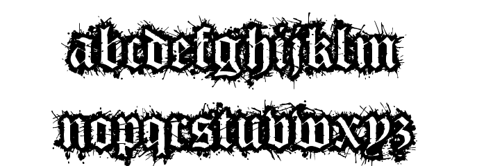Flesh Wound Font LOWERCASE