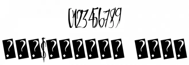 FleshDigster Font OTHER CHARS