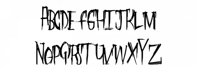 FleshDigster फ़ॉन्ट अपरकेस