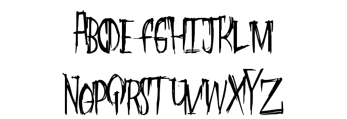 FleshDigster Font LOWERCASE