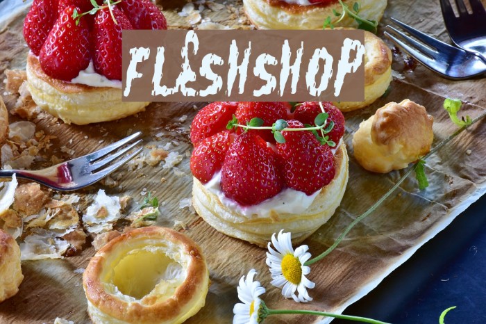 FleshShop Font examples