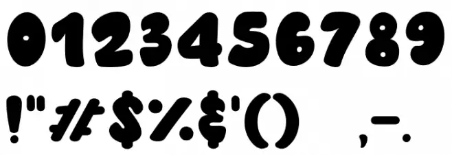 Fleshy Chubby Font OTHER CHARS
