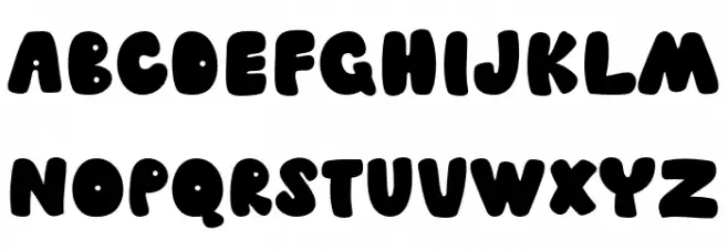 Fleshy Chubby Шрифта ВЕРХНИЙ