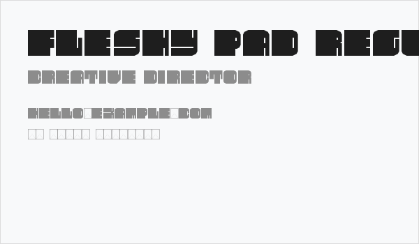 Fleshy Pad Regular Business Card