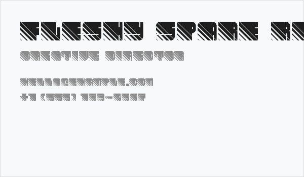 Fleshy Spare Regular Business Card