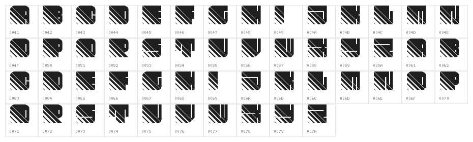 Fleshy Spare Regular Character Map