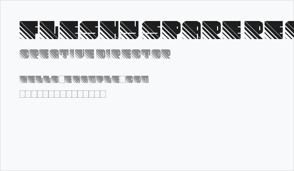 Fleshy Spare Regular Business Card