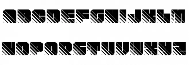 Fleshy Stripes Regular Schriftart Groß