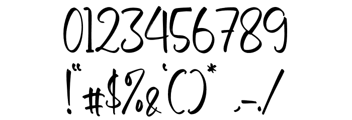 Fletchers フォント その他の文字