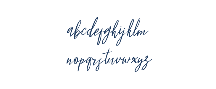 Fleur Bleue Lowercase