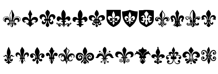 Fleur de Lis Font LOWERCASE