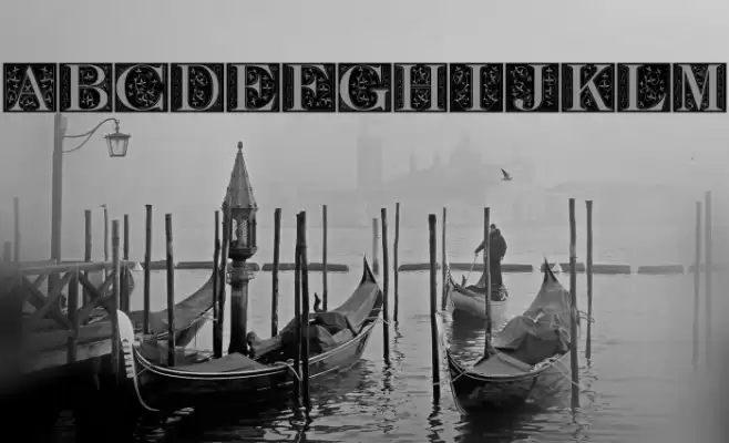 FleurCornerCaps Font examples