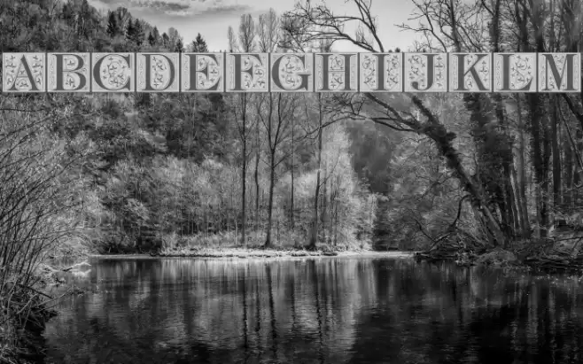 FleurCornerCaps Font examples