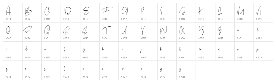 Fleurette Free Character Map
