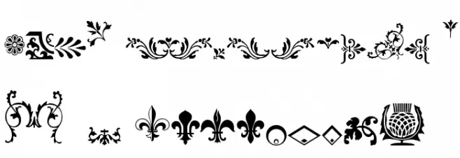 Fleurons Schriftart Groß