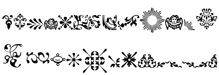 Fleurons Font LOWERCASE