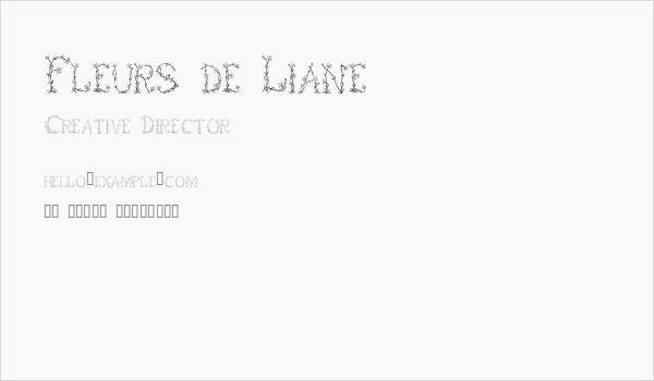 Fleurs de Liane Business Card