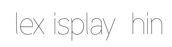 FlexDisplay-Thin Font