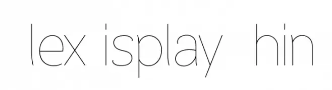 FlexDisplay-Thin  Frei Schriftart Herunterladen