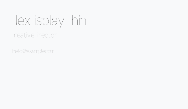 FlexDisplay-Thin Business Card