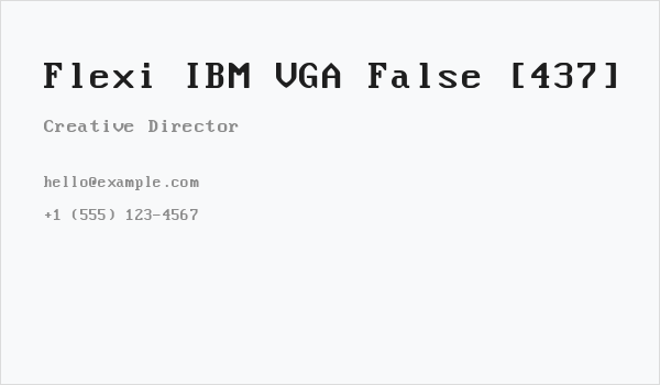 Flexi IBM VGA False [437] Business Card