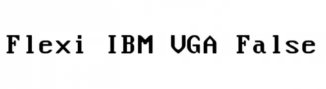 Flexi IBM VGA False  Fuentes Gratis Descargar