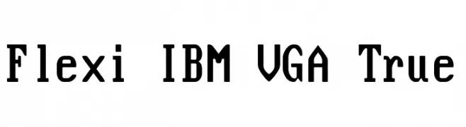 Flexi IBM VGA True  Frei Schriftart Herunterladen