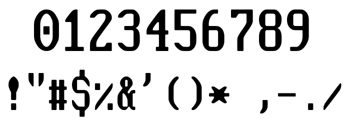 Flexi IBM VGA True Font OTHER CHARS