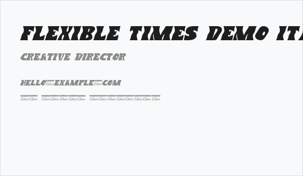 Flexible Times Demo Italic Business Card