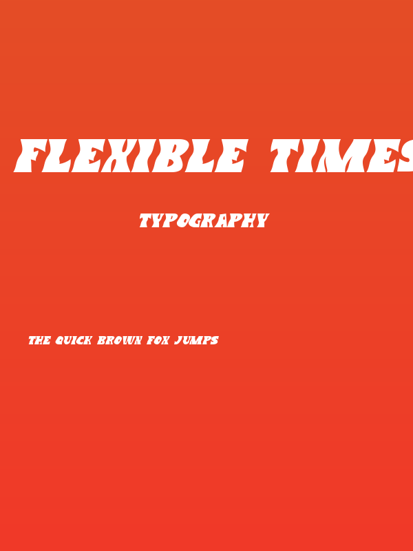 Flexible Times Demo Italic Poster