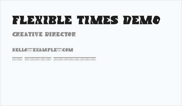 Flexible Times Demo Business Card