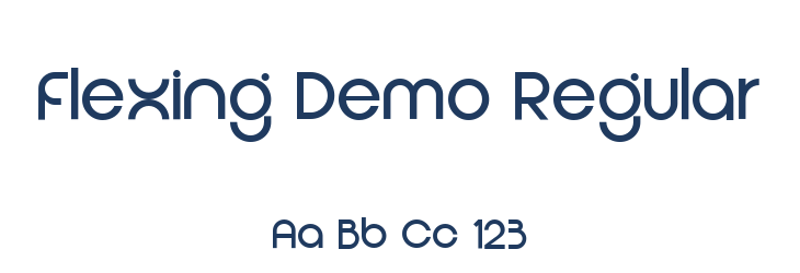 Flexing Demo Regular Font Preview