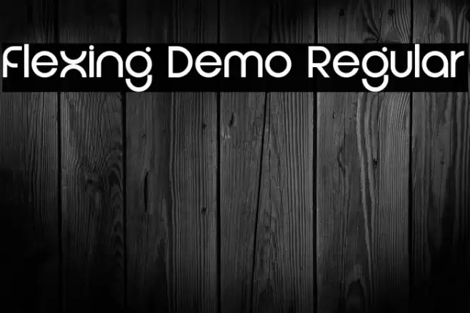 Flexing Demo Regular Caratteri examples