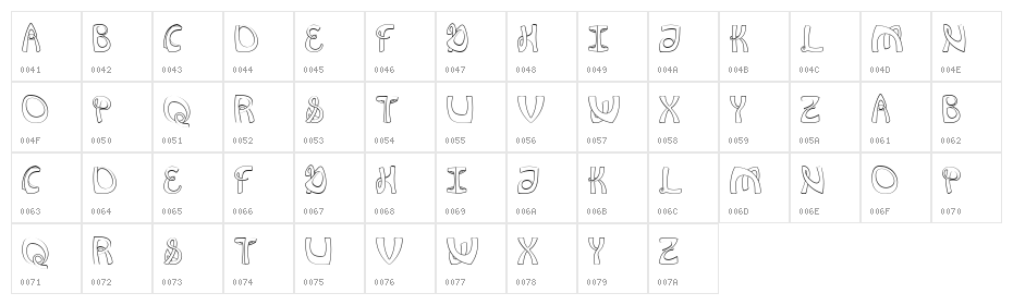 FlexionRegular Character Map