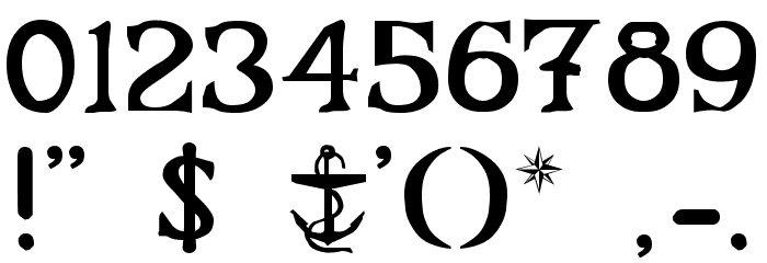 Flibustier Thin Font OTHER CHARS