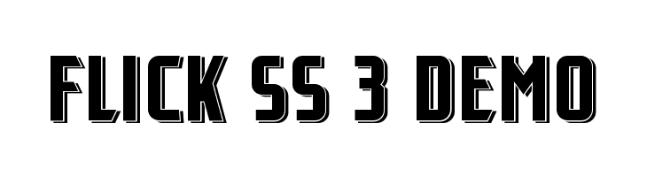 Flick SS 3 Demo  नि: शुल्क फ़ॉन्ट्स डाउनलोड