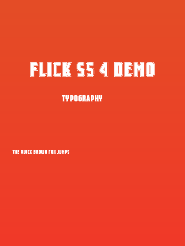 Flick SS 4 Demo Poster