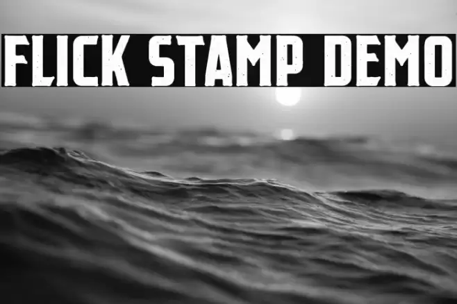 Flick Stamp Demo Font examples