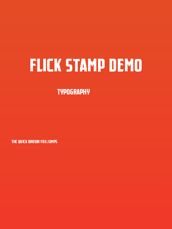 Flick Stamp Demo Poster
