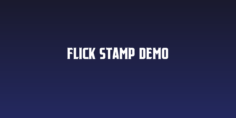 Flick Stamp Demo Social Header