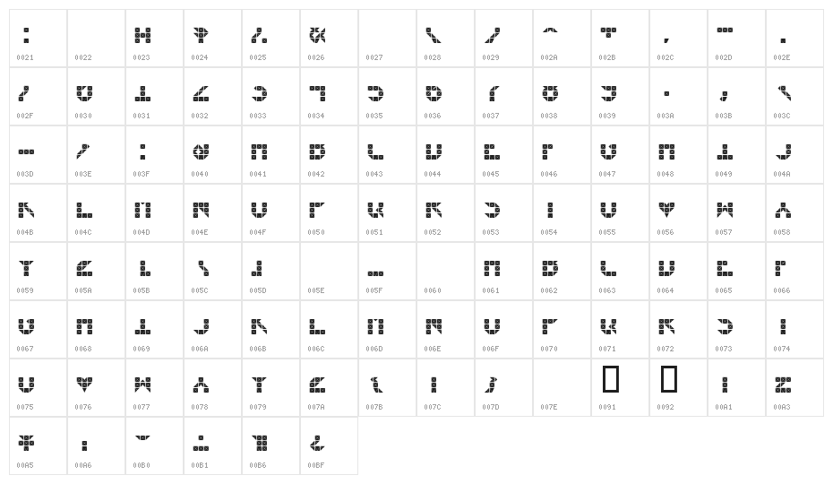 Flicker03 Character Map