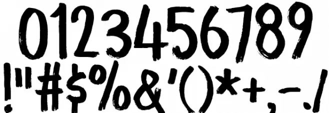 FlickerDEMO Font OTHER CHARS