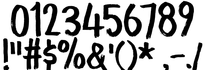 FlickerDEMO Font OTHER CHARS