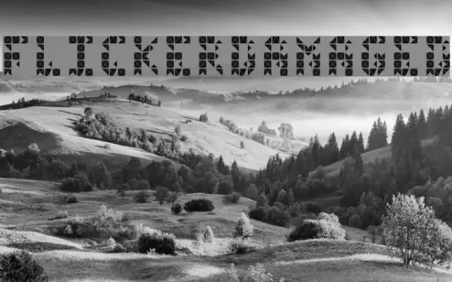 FlickerDamaged Font examples