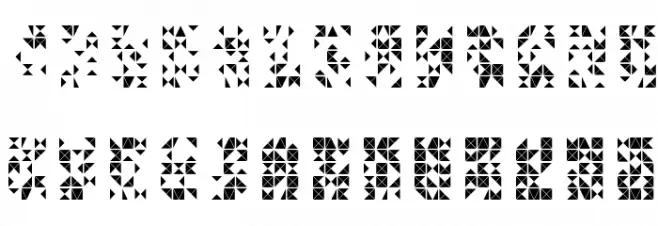 FlickerRandom Schriftart Kleinbuchstaben