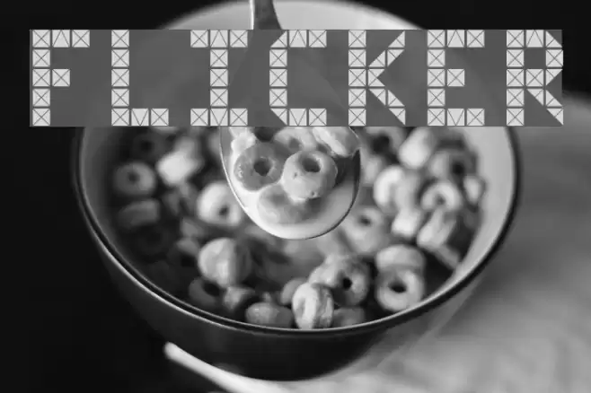Flicker Font examples