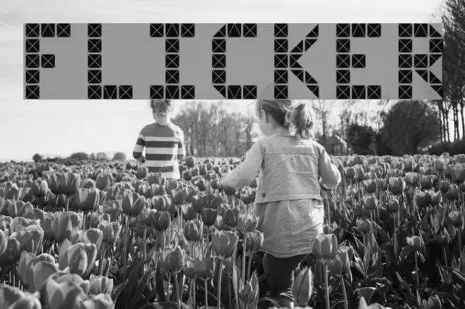 Flicker Font examples