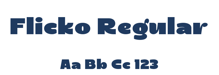 Flicko Regular Font Preview