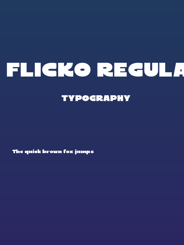 Flicko Regular Poster