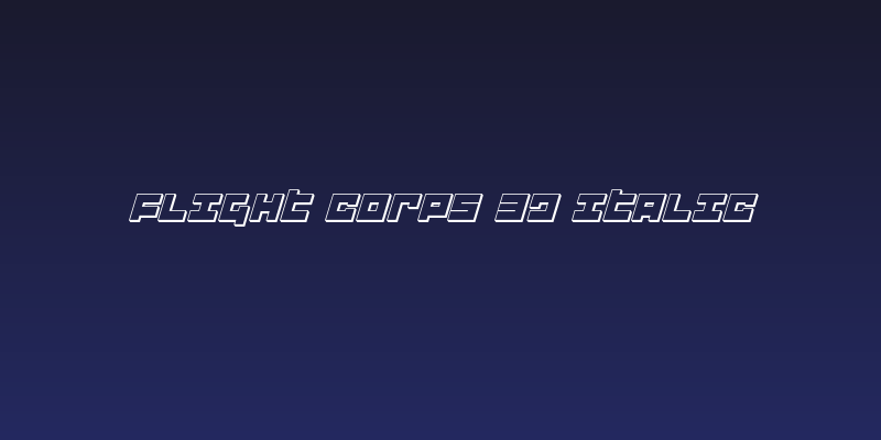 Flight Corps 3D Italic Social Header